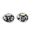 Lampwork & Brass Core European Beads LAMP-P019-01P-08-1