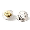 Rack Plating Brass Stud Earrings EJEW-B062-04GP-02-1