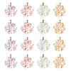 24Pcs 4 Colors Resin Pendants PALLOY-TAC0303-2