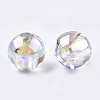 Transparent Plastic Beads X-OACR-S026-6mm-10-2