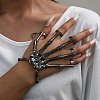 Punk Style Alloy Skeleton Hand Ring Bracelets with Finger Nails Tip Claw WG3AE99-01-1