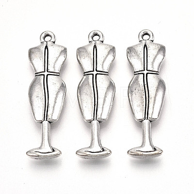 Tibetan Style Alloy Pendants TIBE-S323-080AS-RS-1