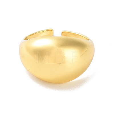 Plain Brass Open Cuff Ring RJEW-E292-10G-1