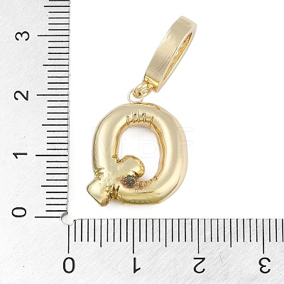 Brass Micro Pave Clear Cubic Zirconia Pendants KK-M289-01Q-G-1