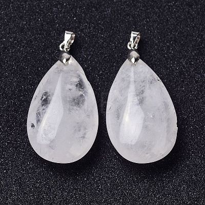 Natural Quartz Crystal Pendants X-G-D084-01P-B17-1