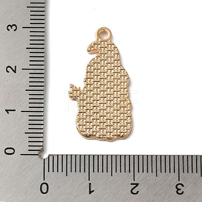 Thanksgiving Day Golden Tone Alloy Enamel Pendants X-ENAM-M002-02O-G-1