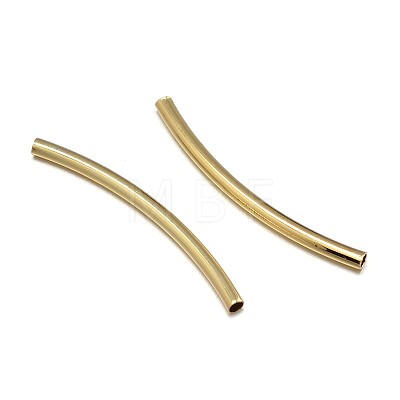 Brass Curved Tube Beads KK-F0317-12-NR-1