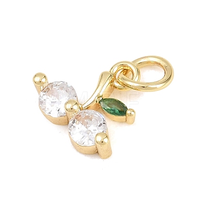 Brass Micro Pave Cubic Zirconia Charms KK-H273-49G-01-1