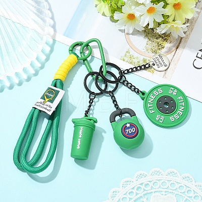 8Pcs 8 Styles Alloy Pendant Decorations HJEW-YW00556-02-1