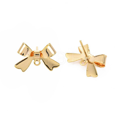 Brass Stud Earring Findings X-KK-S360-174-1