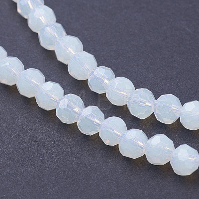 Faceted Round Opalite Beads Strands X-EGLA-J042-4mm-31-1