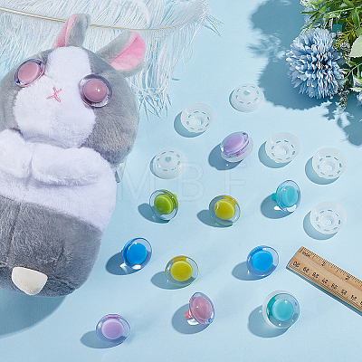 36Bags 6 Colors Resin Craft Safety Eyes DOLL-PH0001-67-1