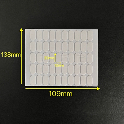 Rectangle Transparent Acrylic Double Sided Adhesive PW-WG97880-08-1