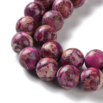 Dyed Natural Regalite/Imperial Jasper/Sea Sediment Jasper Beads Strands G-B124-C01-06-1