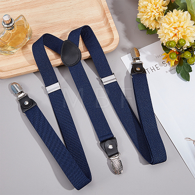 Polyester Elastic Men's Strength Suspenders AJEW-WH0258-293A-1
