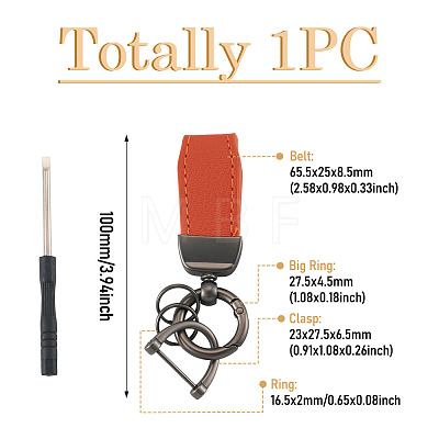 PU Leather Keychains KEYC-TADJ0009-03B-02-1