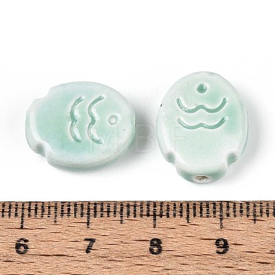 Handmade Porcelain Ceramic Beads PORC-T133-24B-1