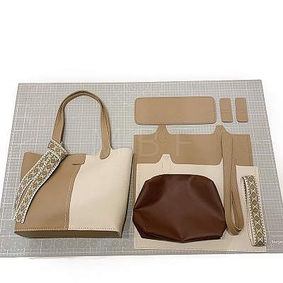 DIY PU Leather Lady Bag Making Kit PW-WG55743-02-1