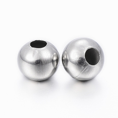 304 Stainless Steel Beads STAS-H396-E-08P-1