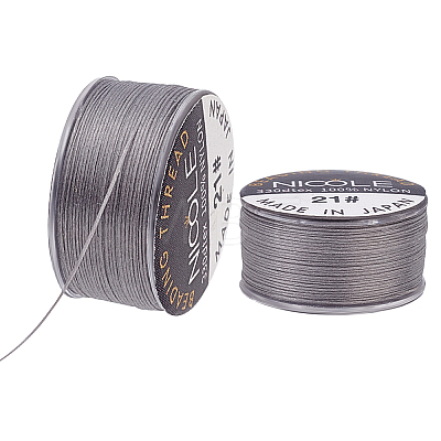 Nylon Beading Thread NWIR-WH0005-10E-1