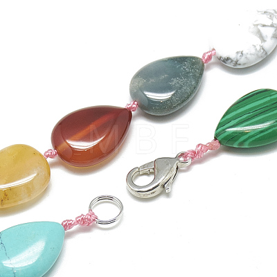 Natural & Synthetic Gemstone Beaded Necklaces NJEW-S396-22-1