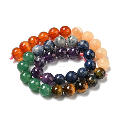 Chakra Natural Mixed Gemstone Beads Strands G-NH0002-E01-02-1
