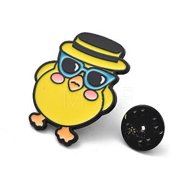 Yellow Chicken Enamel Pins JEWB-R054-01EB-02-1