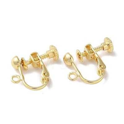 Rack Plating Brass Stud Earring Settings KK-F090-13LG-1