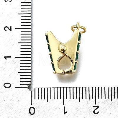 Brass Micro Pave Cubic Zirconia Pendants KK-K400-35G-02-1