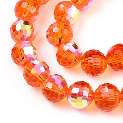 Transparent Electroplate Glass Beads Strands EGLA-N012-001-B03-1