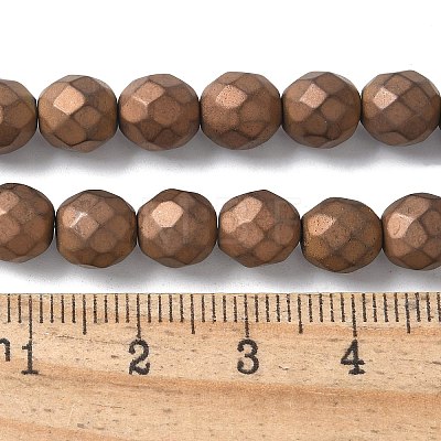 Electroplated Synthetic Non-magnetic Hematite Beads Strands G-S382-01F-1