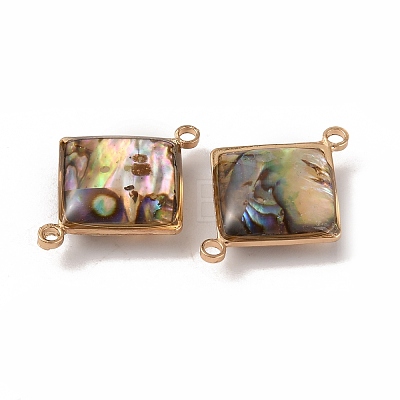 Natural Abalone Shell/Paua Shell Connector Charms KK-WH0031-05C-1