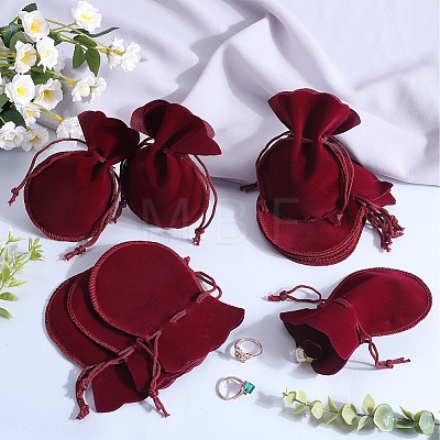 20Pcs Gourd Velvet Drawstring Bags TP-BBC0001-07B-05-1