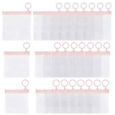24Pcs 3 Styles Transparent EVA Resealable Bags with Rings ABAG-TA0002-25-1
