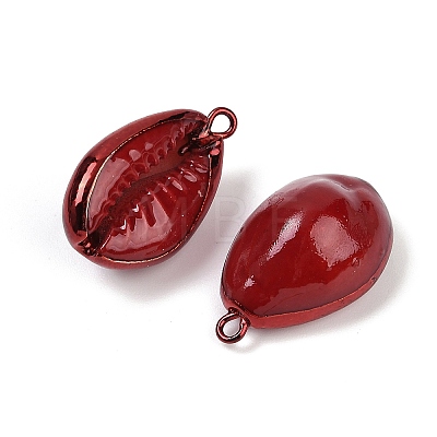 Spray Painted Natural Cowrie Shell Pendants SHEL-K006-49A-1