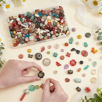 200G Mixed Styles Acrylic Beads OACR-UN0001-22-1