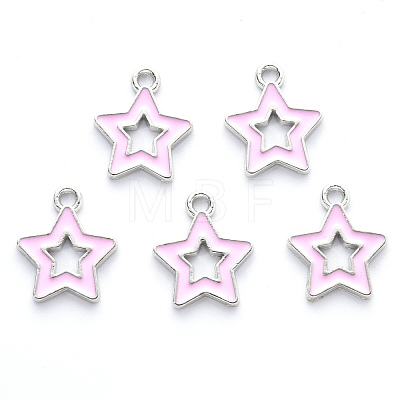 Alloy Enamel Pendants ENAM-S121-027B-P-1