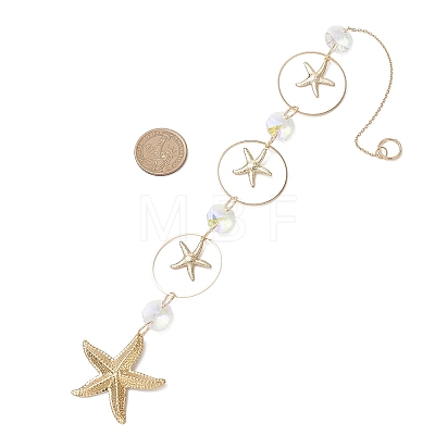 Glass Hanging Suncatchers HJEW-JM04581-1