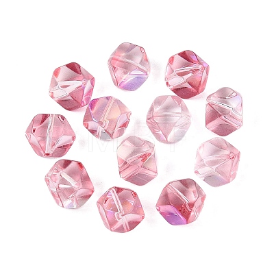 Electroplate Transparent Glass Beads EGLA-Q140-01-A03-1