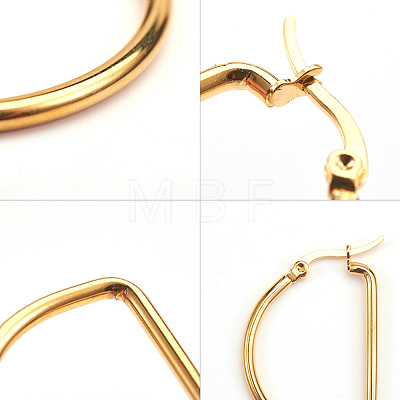 304 Stainless Steel Hoop Earrings EJEW-YW0001-02A-1