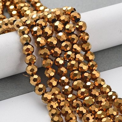 Electroplate Glass Bead Strands EGLA-R042-6mm-03-1