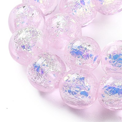 Handmade Foil Lampwork Beads Strands FOIL-K003-06B-17-1