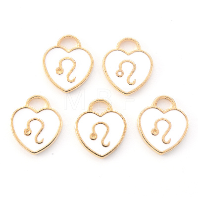 Light Gold Plated Alloy Enamel Pendants ENAM-R136-30-07-1