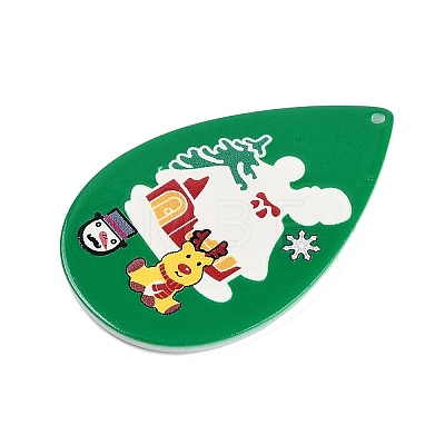 Christmas Theme Acrylic Pendants OACR-Q100-07B-1