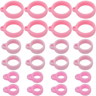 Gorgecraft 60Pcs 3 Style Silicone Pendant SIL-GF0001-28C-1