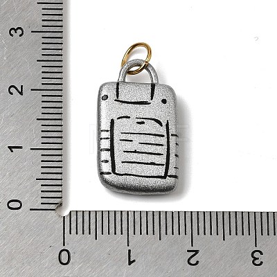 Printing 304 Stainless Steel Pendants STAS-K304-08B-G-1