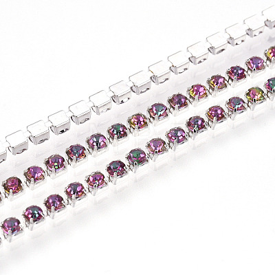 Iron Rhinestone Cup Chains CH-T006-01A-03-1