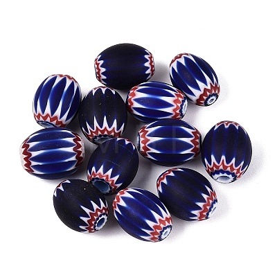 Handmade Millefiori Glass Barrel Beads LA-N002-18D-1