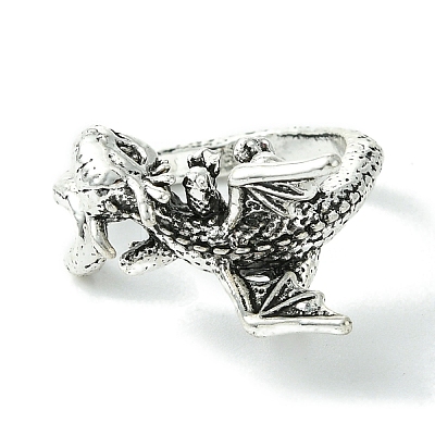 Dragon Alloy Open Cuff Rings X-RJEW-K275-22AS-1