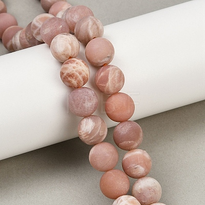 Round Natural Sunstone Beads Strands G-K068-29-10mm-1
